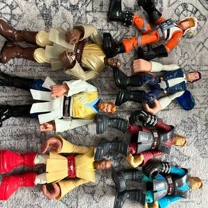 Vintage Star Wars Galactic Heroes Play School Figures Hasbro Set Of 7.